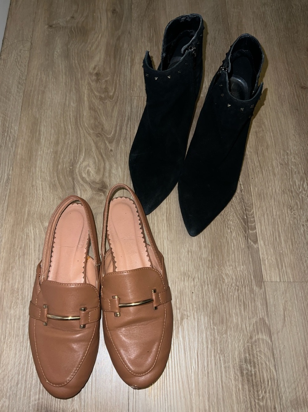 Marc Fisher Tan/Brown Leather Bit Loafers